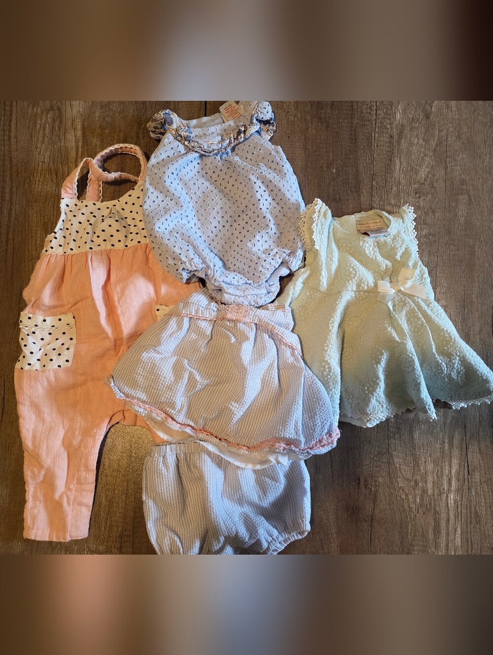 Baby Girls Summer Sets  White, Light Blue, Peach